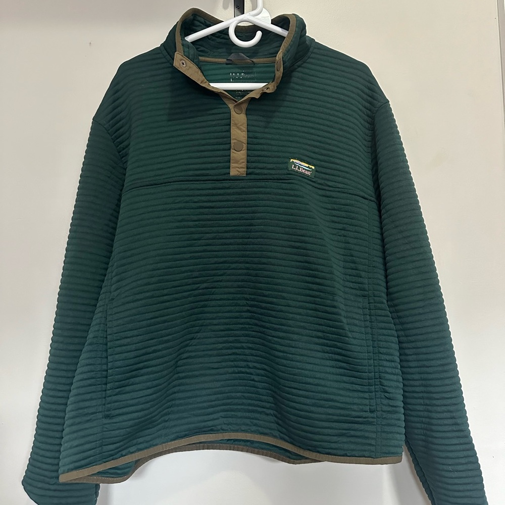 L.L.Bean Airlight Pullover. XL. Dark Green.